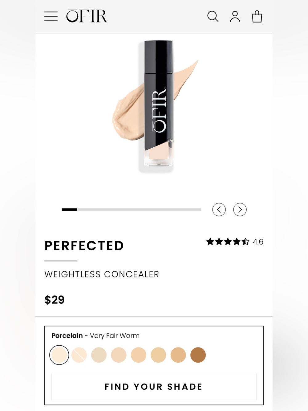 Perfected Weightless Concealer — Porcelain (Very Fair Warm)